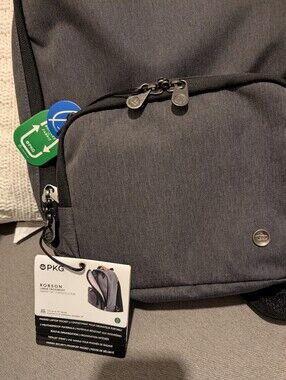 PKG Robson Large Crossbody Laptop Backpack in Dark Gray